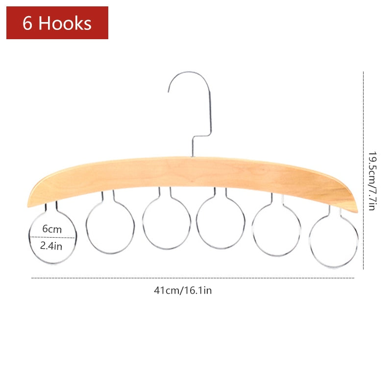 Lisslune | Wooden Space Saving Multi Organizer Hanger