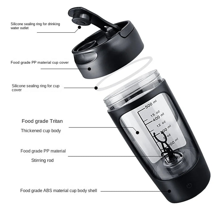 Lisslune | Electric Portable Protein Shaker 650ml | FITMIX