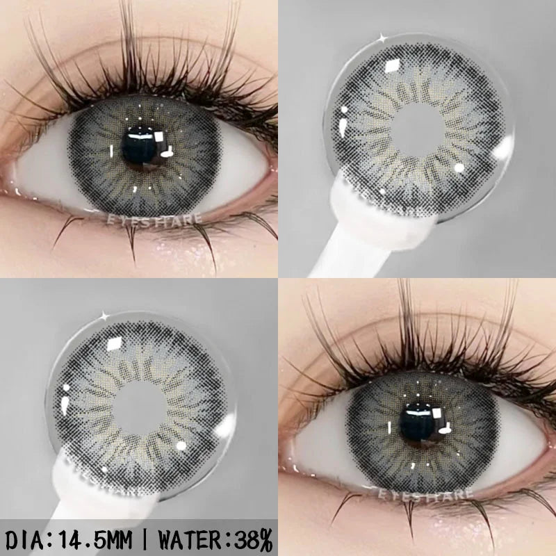 Rynx | Colorful Contact Lenses for Eyes 1 Pair Stylish Blue Eye Lenses Brown Lenses Gray Pupils Annual Cosmetic Green Lenses