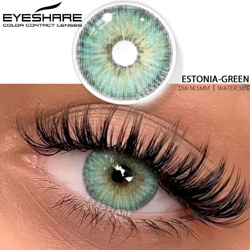 Rynx | 1 Pair Colored Contact Lenses for Cosmetic Eyes high-quality blue lenses gray contact lenses fashionable cosmetic green eye lenses