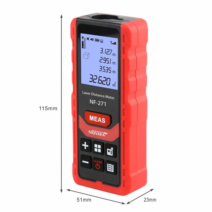 Lisslune | Noyafa NF-271 Advanced Digital Laser Distance Meter - 40M/80M Measurement, Ideal for Distances, Areas and Volumes