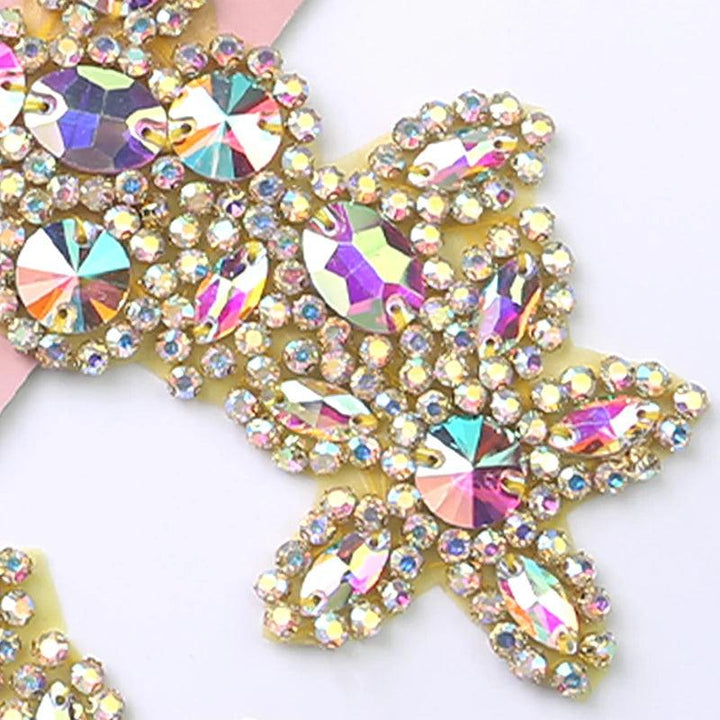 Lisslune | Sparkling Crystal-Studded Rhinestone Waist Appliqué Belt