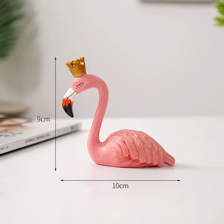 Lisslune | Nordic Flamingo Figurine Figure Statue Sculpture Living Room Office Wedding Party Ornaments Home Decor Decoration Accessories