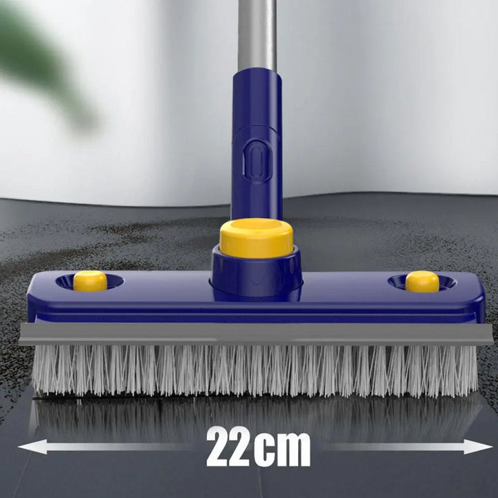 Lisslune | 2in1 V-Shaped Long Handle Floor Scrub Edge Cleaner Brush