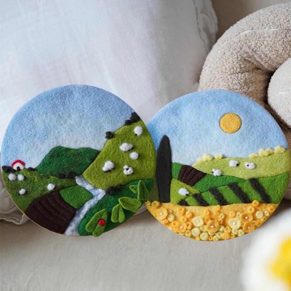 Lisslune | Wool Artistry Felt Kit with Embroidery Frame for Unique Creations