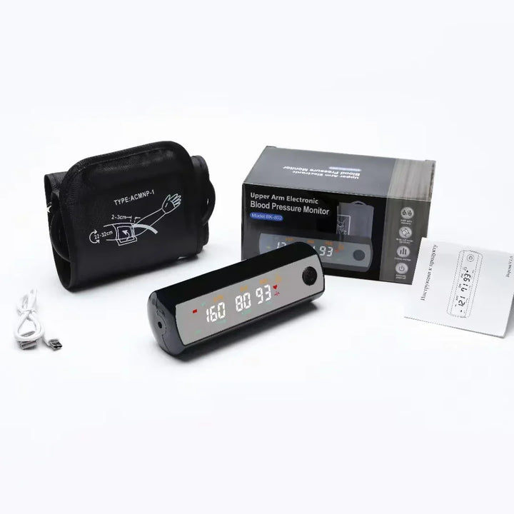 Lisslune | VitalScan Rechargeable LCD Arm Blood Pressure Monitor with Voice Function
