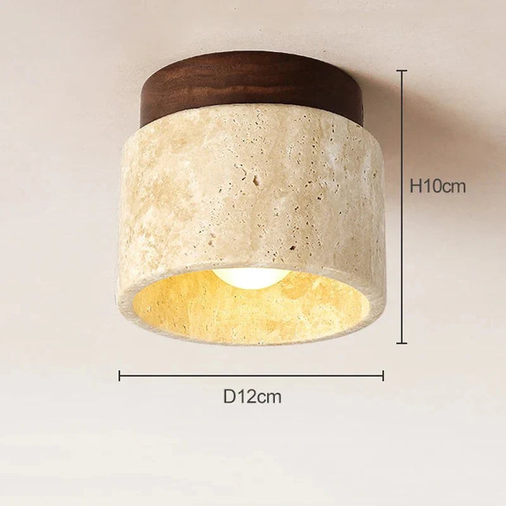 Lisslune | Wabi Sabi Yellow Marble Ceiling Light