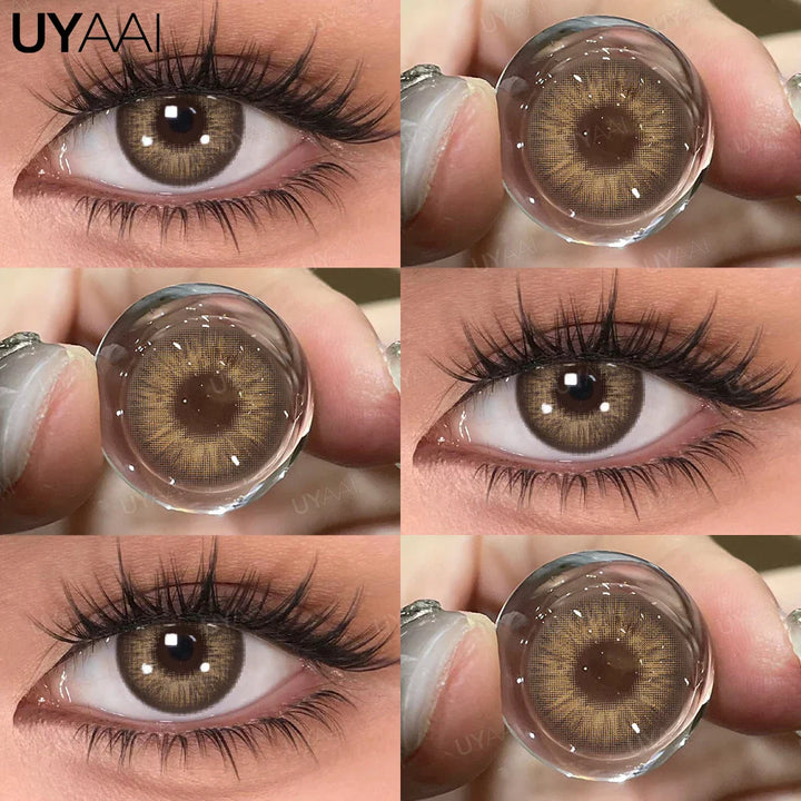Rynx | 1 Pair Colored Pupils for Eyes Green Eye Color Lenses Brown Natural Looking Eye Lenses High-Quality Gray Lenses Soft Pupils