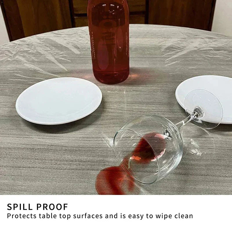 Lisslune | Transparent PVC Waterproof Long Life Protective Table Cover