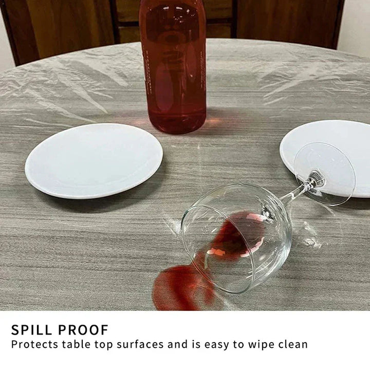Lisslune | Transparent PVC Waterproof Long Life Protective Table Cover