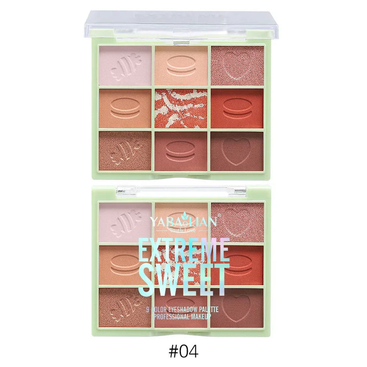 Rynx | 9 Colors Eyeshadow Palette Makeup Burst Stage Makeup Eyeshadow Pearl Matte Color Three-Dimensional Eye Makeup Smooth and Delicate