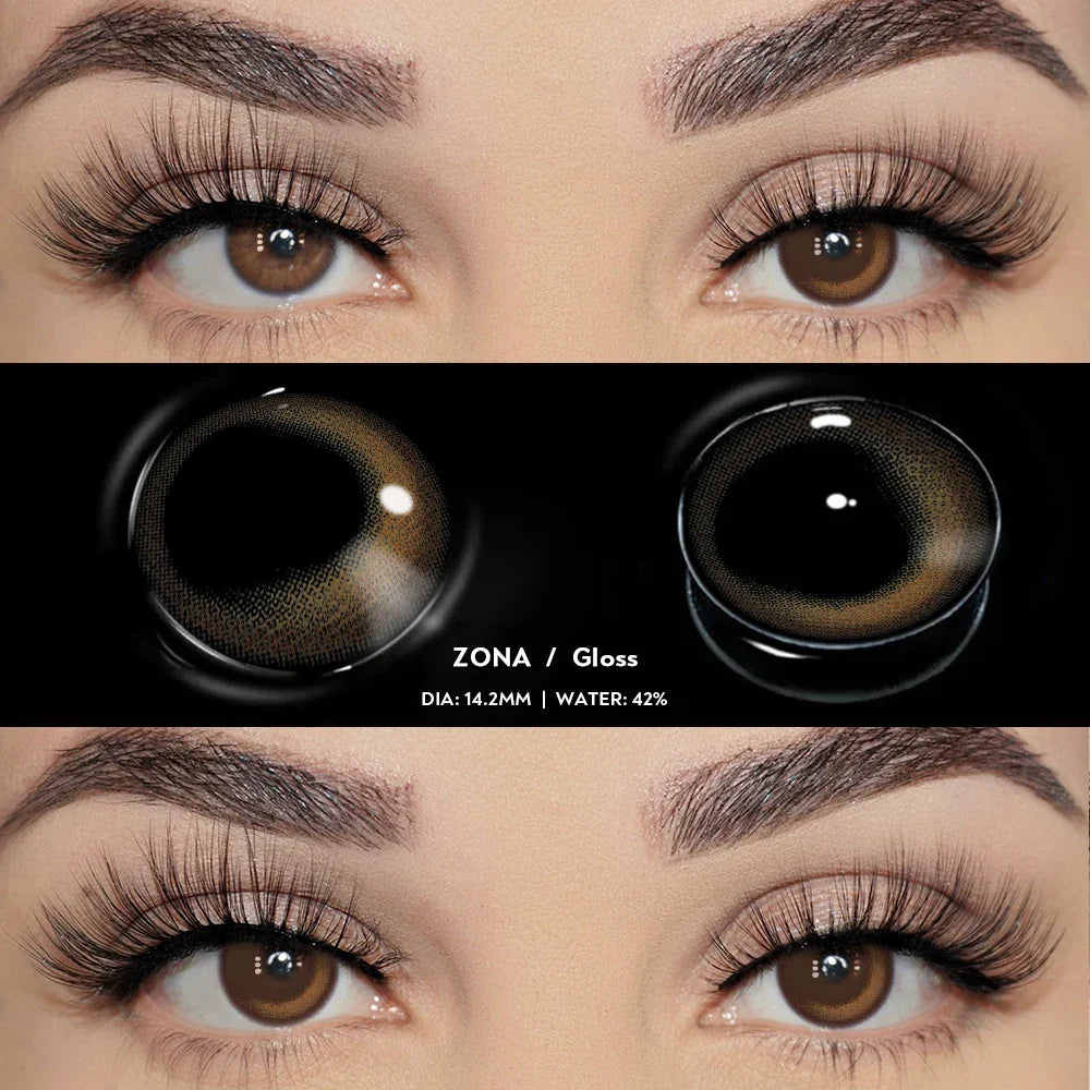 Rynx | 0~600 Myopia Natural Brown Colored Contact Lenses Gray Colored Lenses with Diopters Optical Lenses for Women Free Shipping