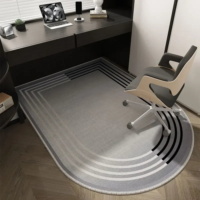 Lisslune | Winnie Geometric Office Chair Mat – Soft Washable Non-Slip Design