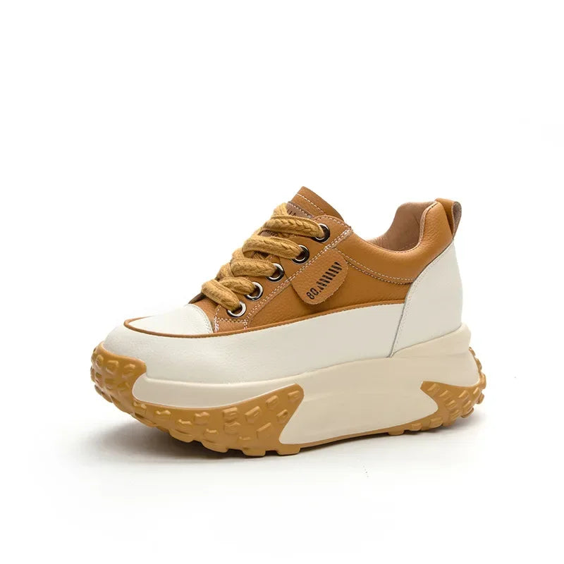 Lisslune | 7 cm Platform Wedge Sneakers made of Leather