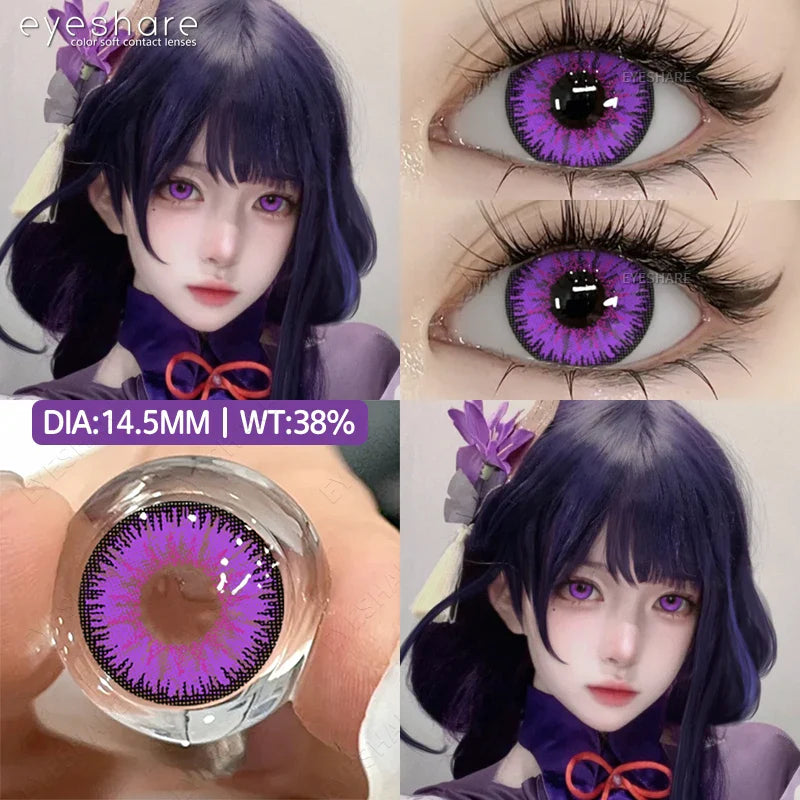 Rynx | 2-piece Halloween Colorful Contact Lenses Cosplay Eye Lenses Anime Colored Lenses Red Contact Seasonal Lenses Fashion Makeup Lenses