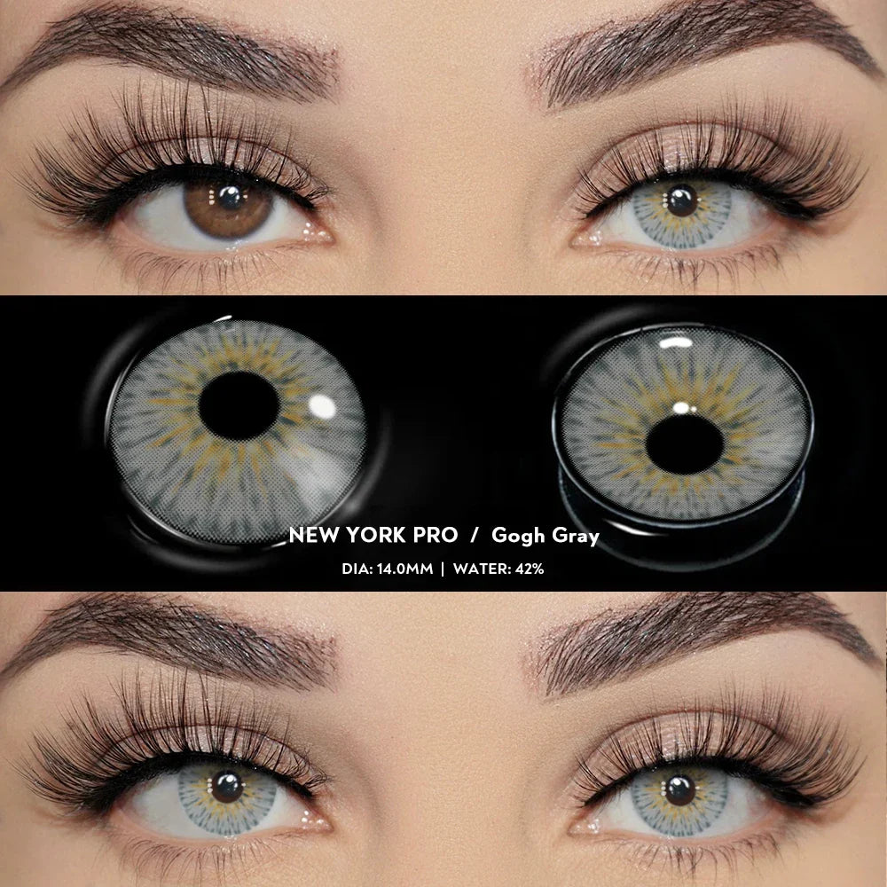 Rynx | 0~600 Myopia Natural Brown Colored Contact Lenses Gray Colored Lenses with Diopters Optical Lenses for Women Free Shipping
