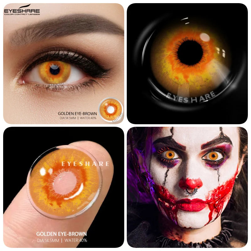 Rynx | 1 Pair Colored Contact Lenses for Eyes Cosplay Contact Lenses Blue Lenses Halloween Lens Cosmetics Pupils Eye Color Lens