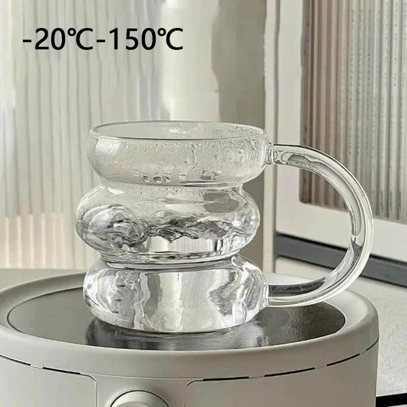 Lisslune | Sleek Glass Irregular Bubble Mug