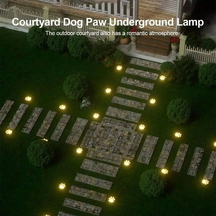 Lisslune | Solar lamp in paw print design – LED garden lighting in multicolor for outdoor use
