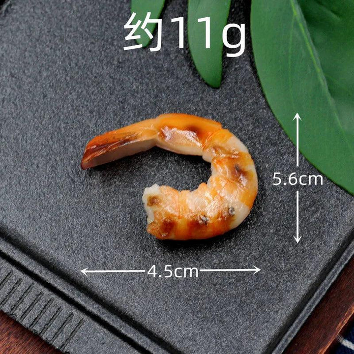 Lisslune | Life-like BBQ Seafood Model Set - Artificial Fish, Shrimp & Squid for Restaurant and Event Styling