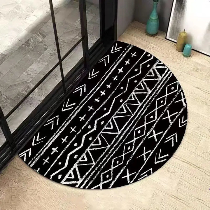 Lisslune | AquaSoft Super Absorbent Bath Mat – Non-Slip Half-Round Bathroom Mat for Maximum Comfort