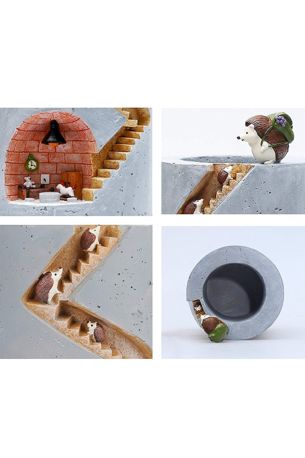 Lisslune | Hedgehog figurines flower pot