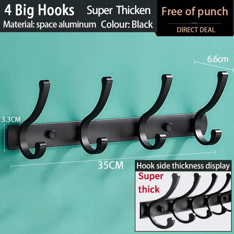 Lisslune | Space-saving Aluminum Hook Organizer: Efficient and stylish storage for any room
