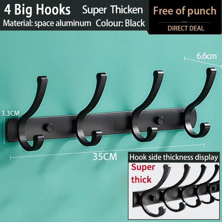Lisslune | Space-saving Aluminum Hook Organizer: Efficient and stylish storage for any room