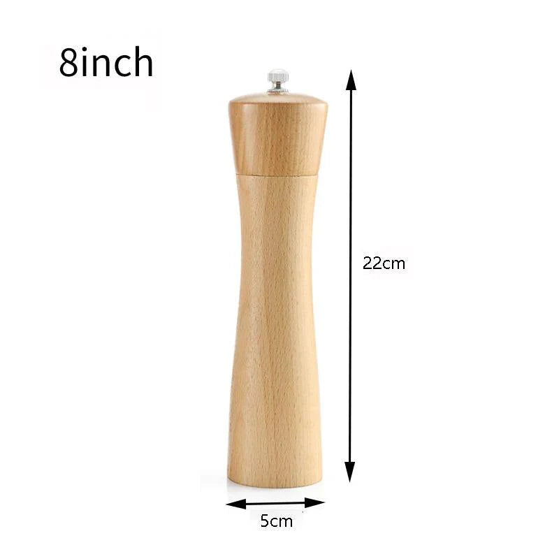 Lisslune | Elegant adjustable salt and pepper mill set made of solid wood for outdoor dining