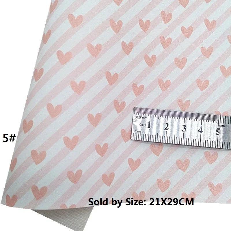 Lisslune | Chic Pink Leather Craft Sheets - Elegant Honeycomb and Heart Designs for Inspiring DIY Creations