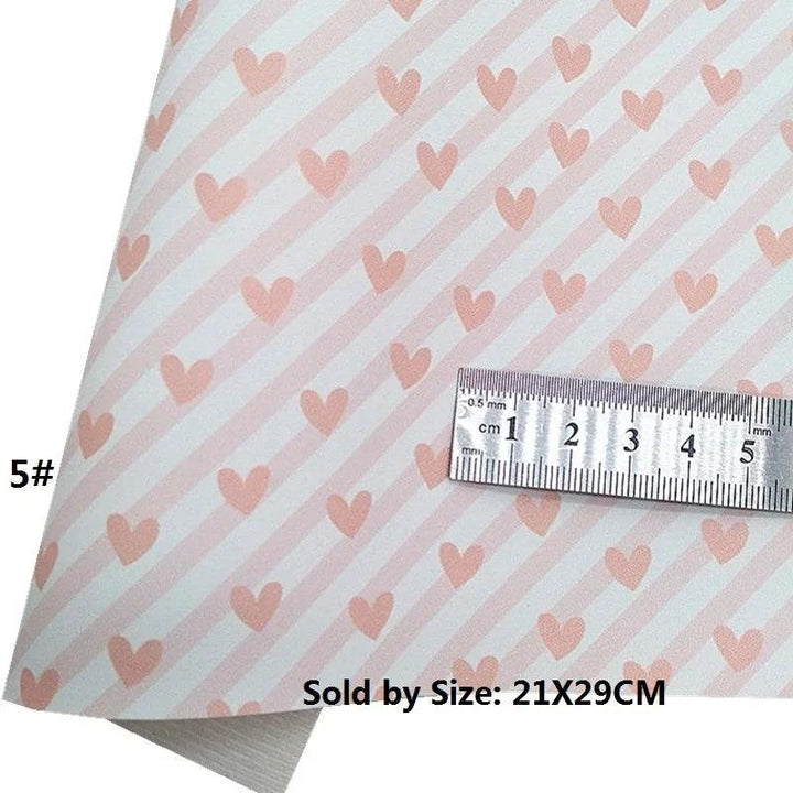 Lisslune | Chic Pink Leather Craft Sheets - Elegant Honeycomb and Heart Designs for Inspiring DIY Creations