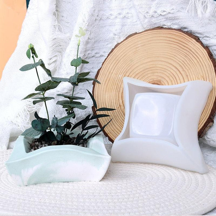 Lisslune | Silicone mold set for creative candle jars and flower planters
