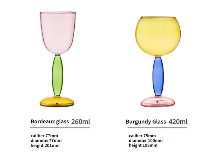 Lisslune | Borosilicate 3-Color Glassware - Wine Glass