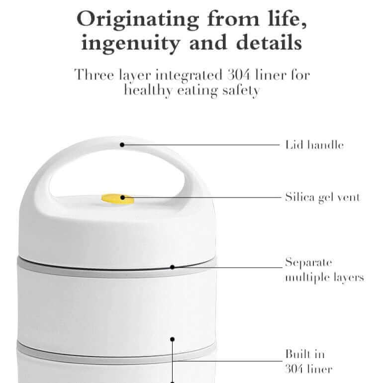 Lisslune | LunchBuddy Premium Lunch Box | Leak-Proof & Sustainable | Bento Box with Compartments | Ideal for Work & School
