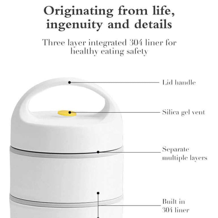 Lisslune | LunchBuddy Premium Lunch Box | Leak-Proof & Sustainable | Bento Box with Compartments | Ideal for Work & School