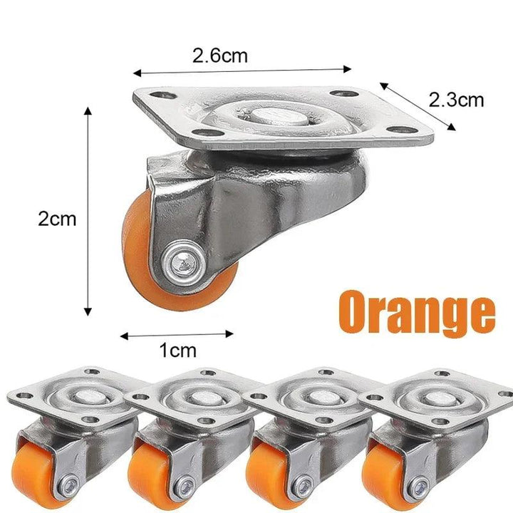 Lisslune | Revolutionary Mini Self-Adhesive 360° Rotatable Soft Rubber Wheels for Effortless Furniture Mobility - 24/1PCS