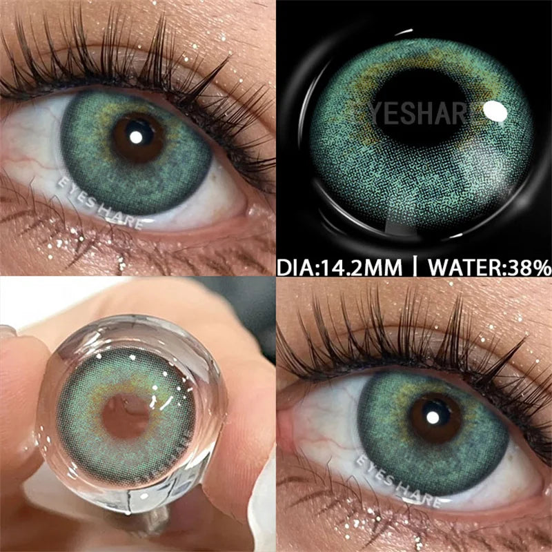 Rynx | Color contact lenses for the eyes 1 pair Korean fashion lenses Y2k Colorcon cosmetic brown lenses gray lenses green contact lenses