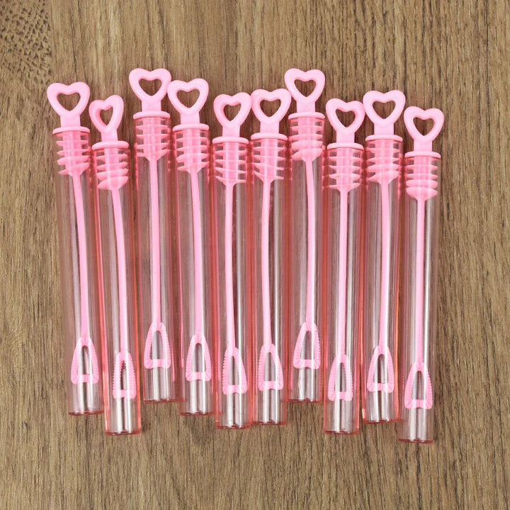 Rynx 10-50 pieces Colorful Bubble Soap Bottle Heart Stick Empty Tube Children's Birthday Party Gifts Piñata Filling Toy Wedding Gifts for Guests