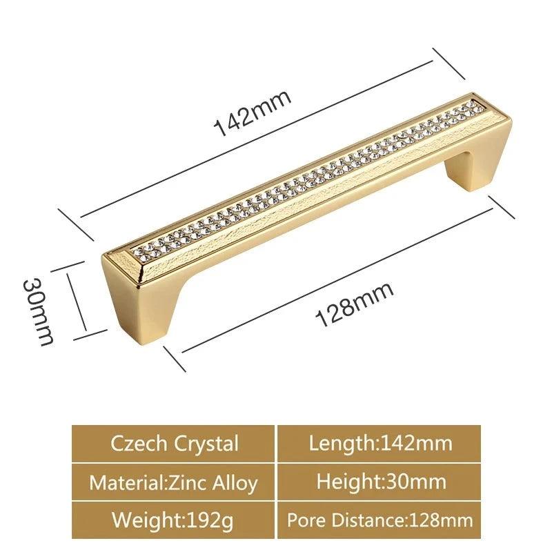 Lisslune | Luxurious Gold and Crystal Cabinet Handles - Exquisite Design and Lasting Quality