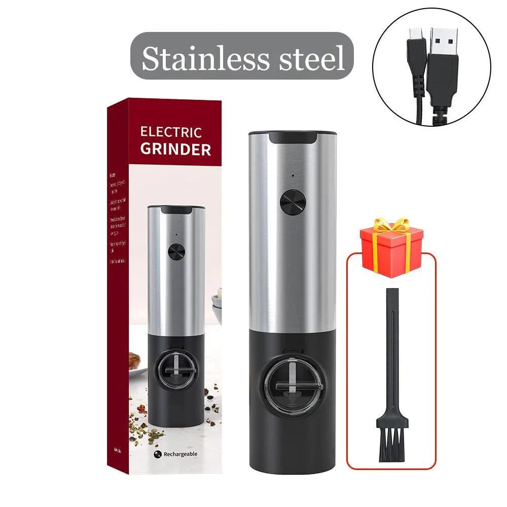 Lisslune | USB rechargeable electric salt and pepper grinder with customizable grinding options - Must-Have kitchen gadget