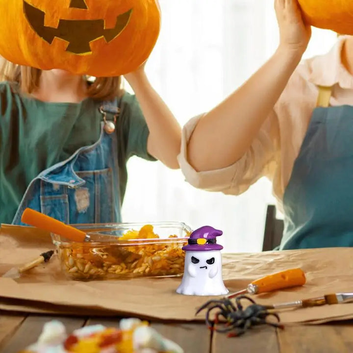 Rynx | Halloween Micro Landscape Miniature Figures Resin Craft Mini Fairy Garden Ornaments Cute Pumpkin Ghost Vampire Decoration