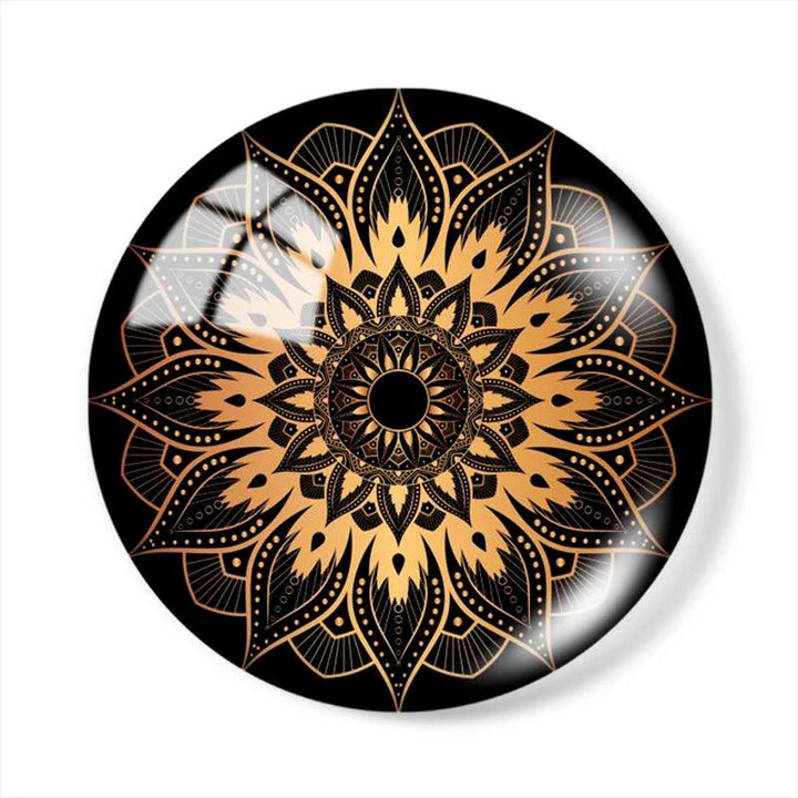 Lisslune | Luxurious Golden Glass Cabochon Set - 10 Pieces for Impressive Jewelry Creations