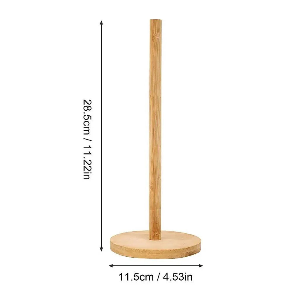 Lisslune | Bamboo Storage Holder for Kitchen and Bathroom - Eco-Friendly Organizer for Paper and Cling Film
