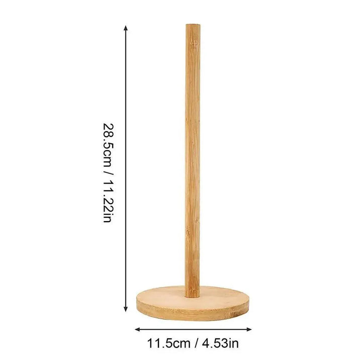 Lisslune | Bamboo Storage Holder for Kitchen and Bathroom - Eco-Friendly Organizer for Paper and Cling Film