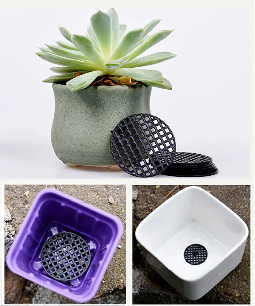 Lisslune | Garden Optimizer: 10-Pack durable net drainage pads for round plant pots