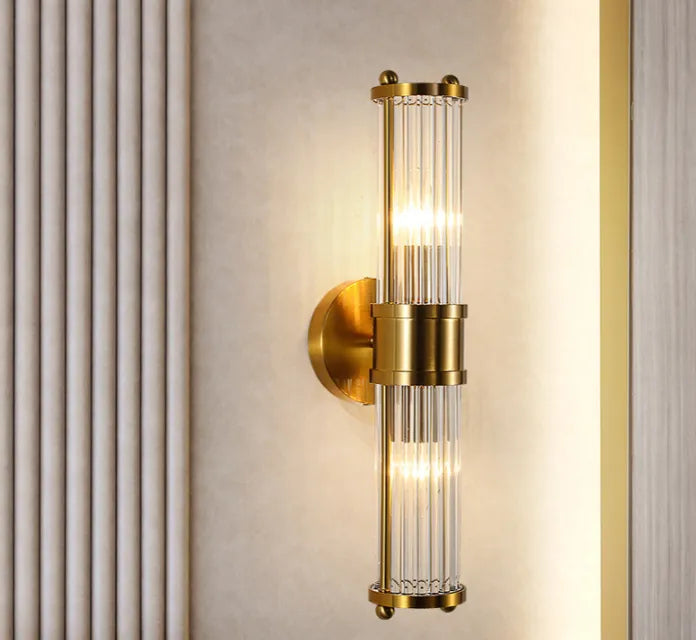Lisslune | BrilluxGlow – Stylish Crystal and Brass Wall Light