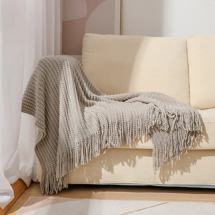 Rynx | Textile City Nordic Throw Blanket Knitted Sofa Cover Office Nap Air Conditioning Blanket Bohemian Hotel Decor Bedspread Towel