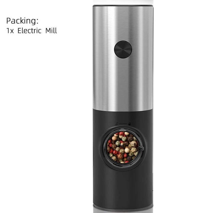 Lisslune | Electric automatic pepper and salt mill with LED light and adjustable grind - Perfect for the kitchen or the restaurant