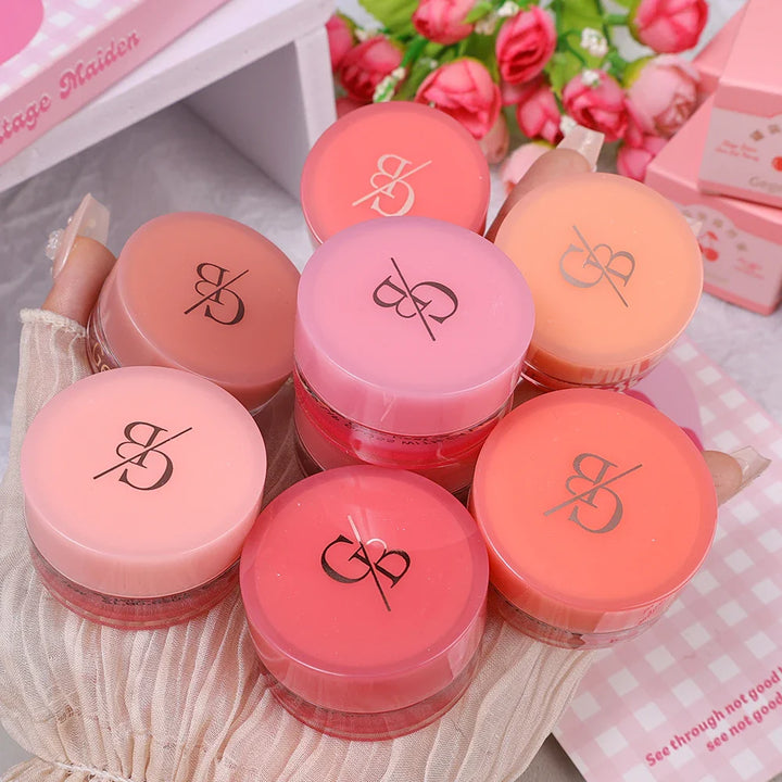 Rynx | Jelly Canned Lip Glaze 8 Colors Mirror Water Light Jam Lip Color Pigmented Long-lasting Moisturizing Plumping Lip Gloss Makeup