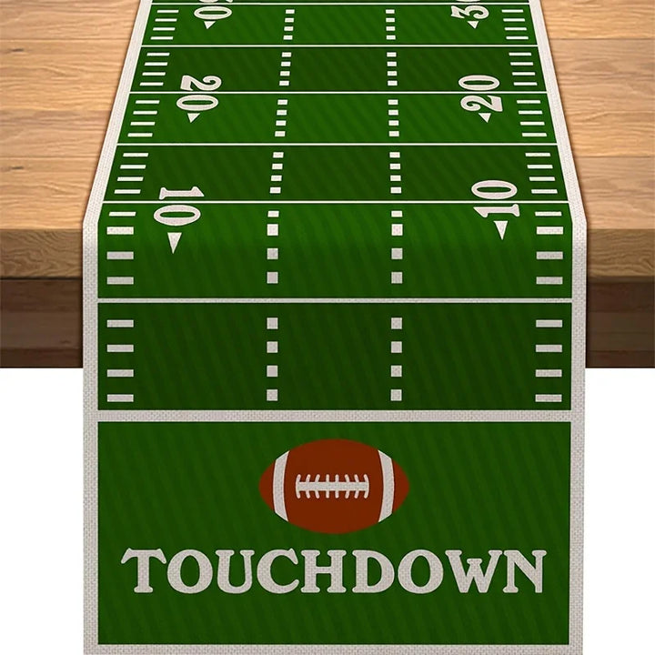 Rynx | Table Runner American Football Field Rugby Boy Sport Soccer Birthday Party Decoration Kitchen Dining Room Home Table Decor